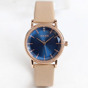New Julius Lady Women's Watch Japan Quartz Fine Fashion Hours Clock Dress Bracelet Leather School Girl Birthday Gift Box