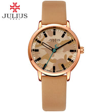 Load image into Gallery viewer, JULIUS Montre Stainless Steel Back Water Resistant Japan Quartz Movt Watches Simple Retro Military Camo Women horlog Hour JA-923