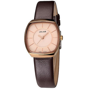 Julius Lady Women's Watch Japan Quartz Fashion Clock Simple Hours Real Leather Lovers Girl's Birthday Valentine Gift Box