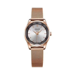 Top Julius Lady Women's Watch MIYOTA Fashion Hours Stainless Steel Bracelet Business Clock Girl's Birthday Valentine Gift Box