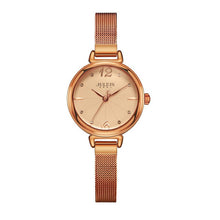 Load image into Gallery viewer, JULIUS Brand Ladies Rose Gold Watch Round Dial Full Steel Mesh Band Japan Quartz Dress Watch Women Waterproof Gift Clock JA-934