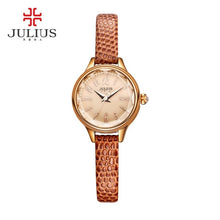 Load image into Gallery viewer, JULIUS 2018 Winter New Crocodile Genuine Leather Strap Rose Gold Watches Women Lady Fashion Dress Wrist Watch Hours Clock JA-932