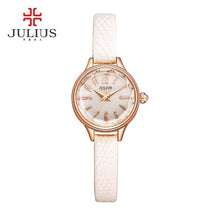 Load image into Gallery viewer, JULIUS 2018 Winter New Crocodile Genuine Leather Strap Rose Gold Watches Women Lady Fashion Dress Wrist Watch Hours Clock JA-932