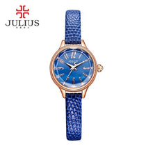 Load image into Gallery viewer, JULIUS 2018 Winter New Crocodile Genuine Leather Strap Rose Gold Watches Women Lady Fashion Dress Wrist Watch Hours Clock JA-932