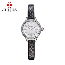 Load image into Gallery viewer, JULIUS 2018 Winter New Crocodile Genuine Leather Strap Rose Gold Watches Women Lady Fashion Dress Wrist Watch Hours Clock JA-932