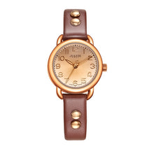 Load image into Gallery viewer, JULIUS Woman Watch Silver Easy Read Large Arabic Index Ladies Leather Strap Rose Gold Relojes Mujer Relogio Dropship JA-933