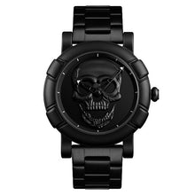 Load image into Gallery viewer, SKMEI 3D Skull Quartz Watch Men Watches Black Stainless Steel Male Clock Waterproof Wristwatch Casual Relogio Masculino 2018 New