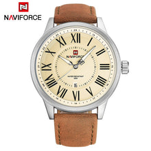 Load image into Gallery viewer, Famous Luxury Brand  Watches Men Leather Quartz Watch Army Sport Wristwatch Waterproof Clock Man Male Erkek Saatleri NAVIFORCE