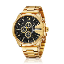 Load image into Gallery viewer, Mens Watches Top Brand Luxury Gold Steel Quartz Watch Men Cagarny Casual Male Wrist Watch Waterproof Military Relogio Masculino