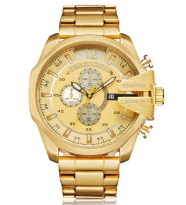 Mens Watches Top Brand Luxury Gold Steel Quartz Watch Men Cagarny Casual Male Wrist Watch Waterproof Military Relogio Masculino