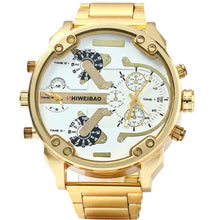 Load image into Gallery viewer, D3137 Gold Stainless Steel Band Quartz Watch For Men Luxury Shiweibao Mens Wrist Watches Man Military Relogio Masculino XFCS New