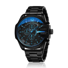 Load image into Gallery viewer, Cagarny Mens Quartz Wrist Watch Luxury Sport Wristwatch Waterproof Black Stainless Male Watches Clock Military Relogio Masculino