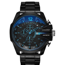 Load image into Gallery viewer, Cagarny Mens Watches Top Luxury Brand Men Silver Steel Male Quartz Watch Men Waterproof Relogio Masculino Military Montre Homme