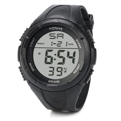 military watches men  LED Digital Alarm sport wristwatch mens black straps Electronics wristwatches men classic Erkek saatleri