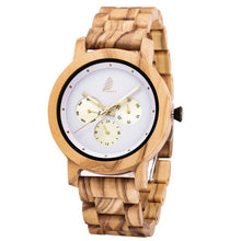 Load image into Gallery viewer, CZOKA Men's/Women Wooden Watch Wrist Watches 100%Natural Wooden Quartz Movement Clock Military Quartz Watches Date/Week display